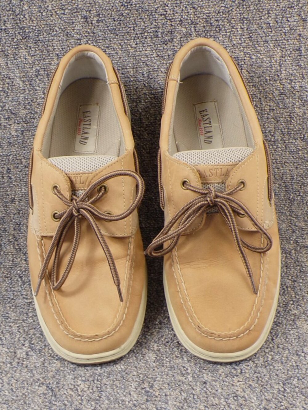 Eastland Tan Solstice Boat Shoe Oxford Leather Nautical Men’s Size 12D
